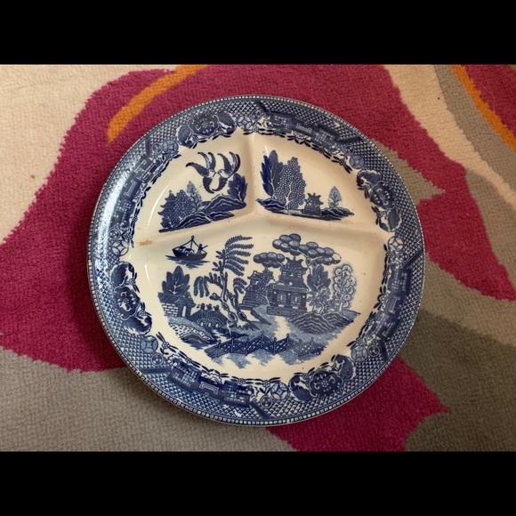 Vintage blue and white plate - Picture 1 of 2